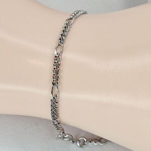 Silver Chain Link, Diamond Cut Bracelet, 925